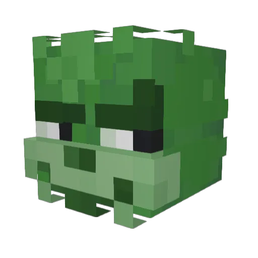 groovybluff Minecraft avatar head, 3D render