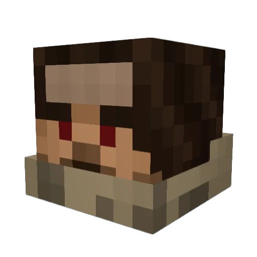 groovycactusman Minecraft avatar head, 3D render