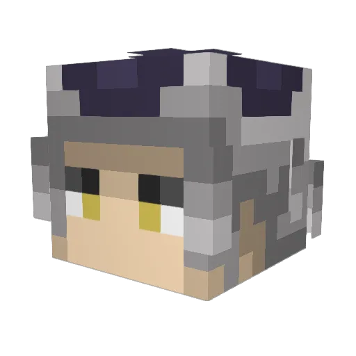 grophail Minecraft avatar head, 3D render