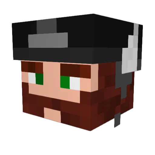 grosskreuzd Minecraft avatar head, 3D render
