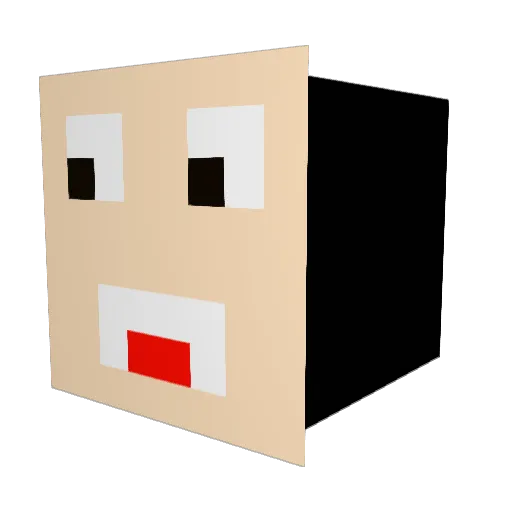 grossmonster Minecraft avatar head, 3D render