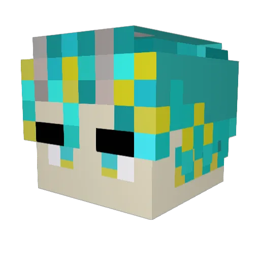 ground_zero3 Minecraft avatar head, 3D render