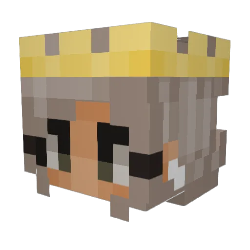 groundlar_ Minecraft avatar head, 3D render