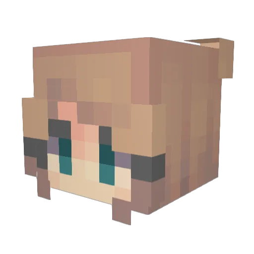 groundzerh0e Minecraft avatar head, 3D render