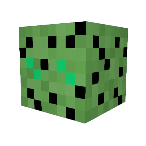 grovosaurus Minecraft avatar head, 3D render