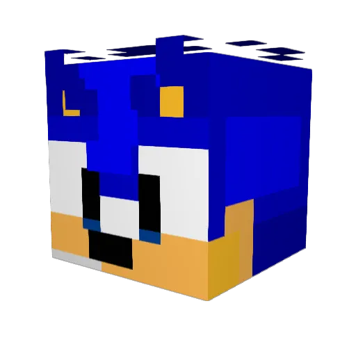 growwn Minecraft avatar head, 3D render