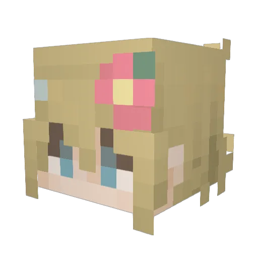 grrApples Minecraft avatar head, 3D render