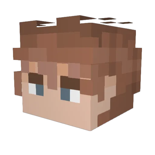 grraaaahhhhhhhh Minecraft avatar head, 3D render
