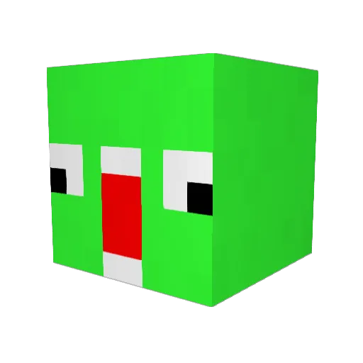 grub_king Minecraft avatar head, 3D render