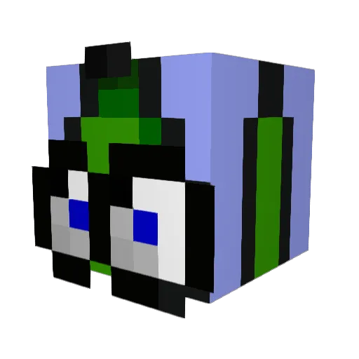 gruenebanane Minecraft avatar head, 3D render