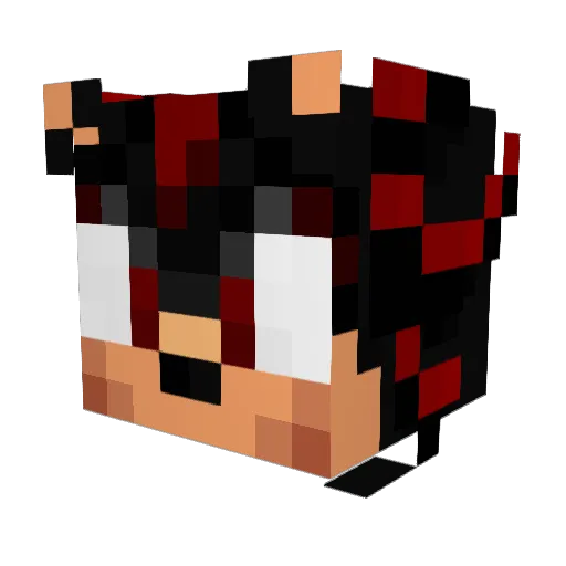 grulq Minecraft avatar head, 3D render
