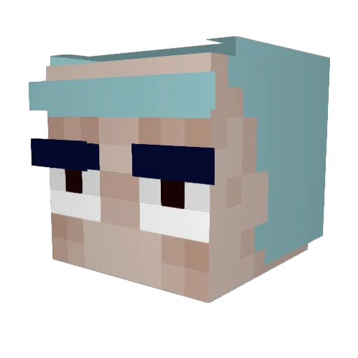 grum30 Minecraft avatar head, 3D render