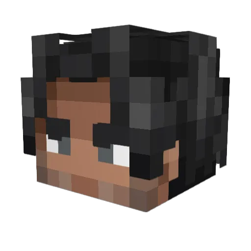 grumlmao Minecraft avatar head, 3D render