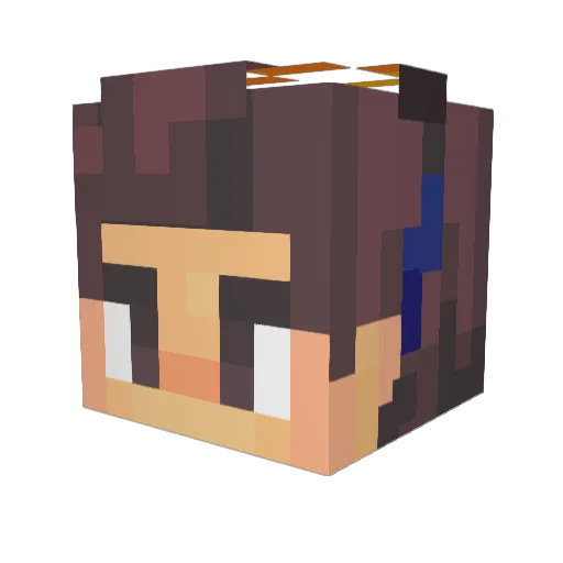 grumpllll Minecraft avatar head, 3D render