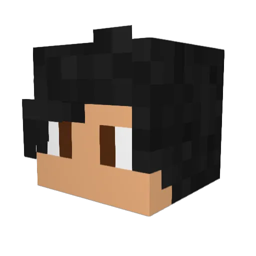 grumpybugger Minecraft avatar head, 3D render