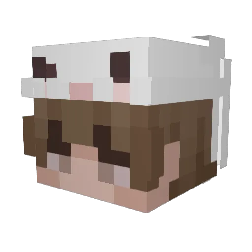 grun_unnn Minecraft avatar head, 3D render