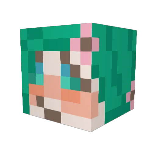 grunesdragon Minecraft avatar head, 3D render