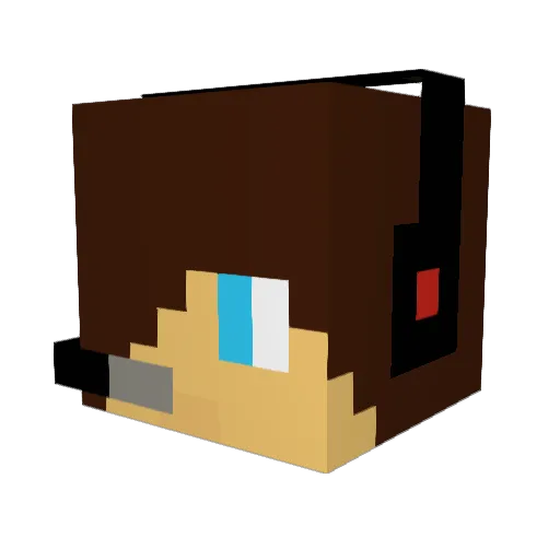 grungepop Minecraft avatar head, 3D render
