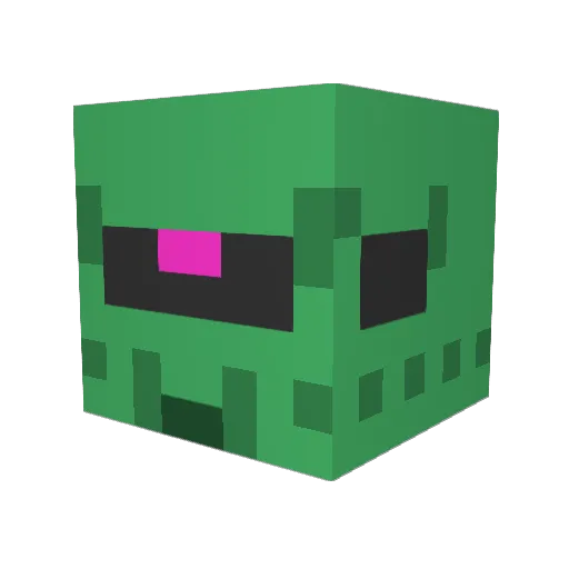 grungust Minecraft avatar head, 3D render