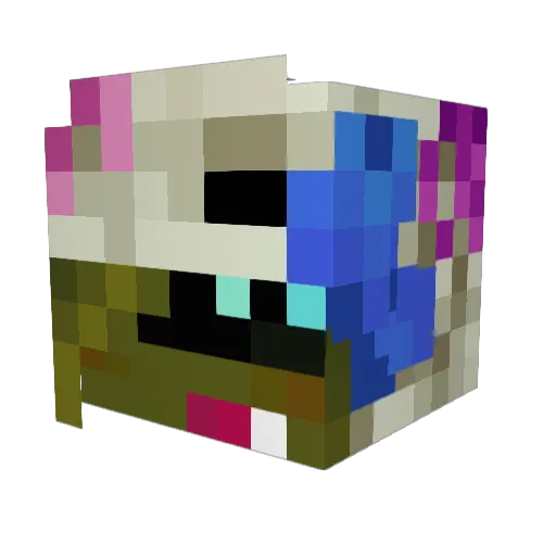 grupheetie Minecraft avatar head, 3D render