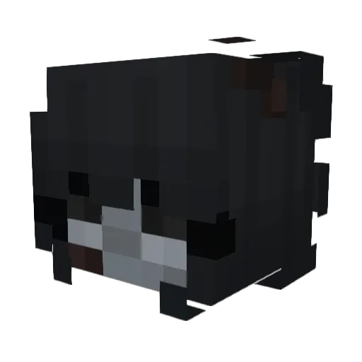 gruselfilm Minecraft avatar head, 3D render