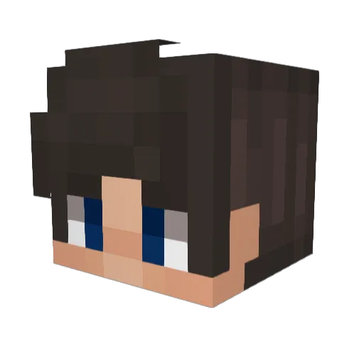 gruuen Minecraft avatar head, 3D render