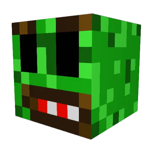 gruzki Minecraft avatar head, 3D render