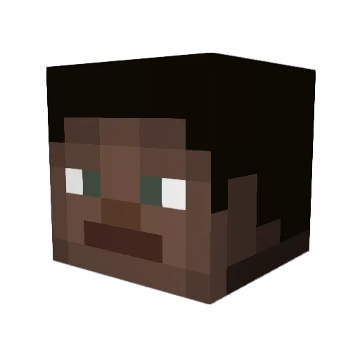 grwim Minecraft avatar head, 3D render
