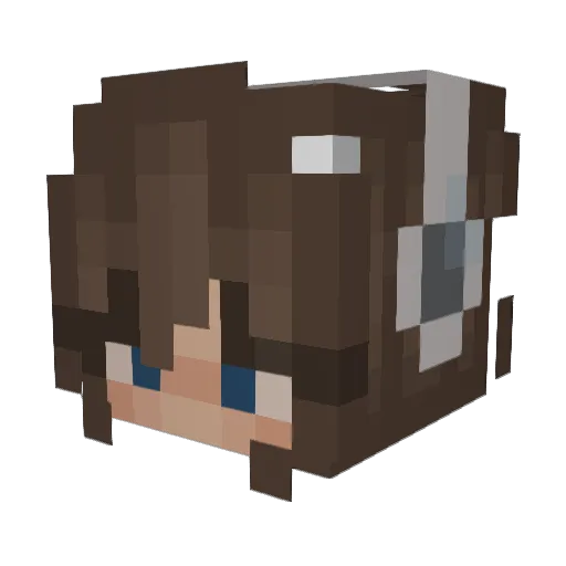 grxxceee Minecraft avatar head, 3D render