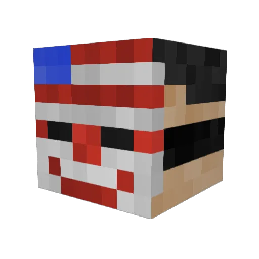 gryffinman Minecraft avatar head, 3D render