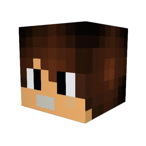 grzesiu2008 Minecraft avatar head, 3D render