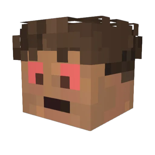 grzyb00n Minecraft avatar head, 3D render