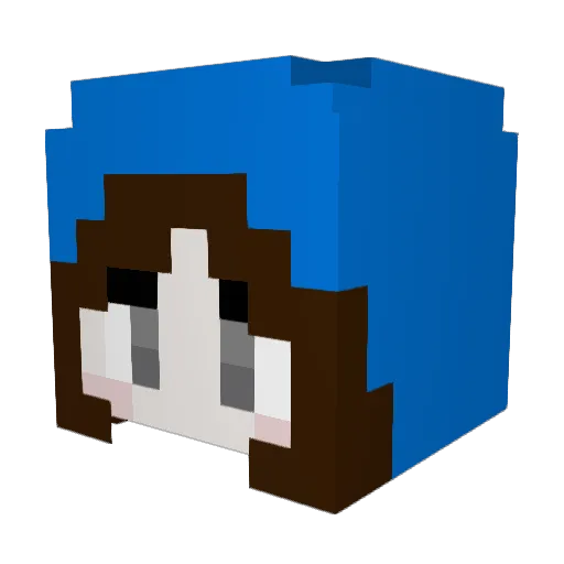 gs7650 Minecraft avatar head, 3D render
