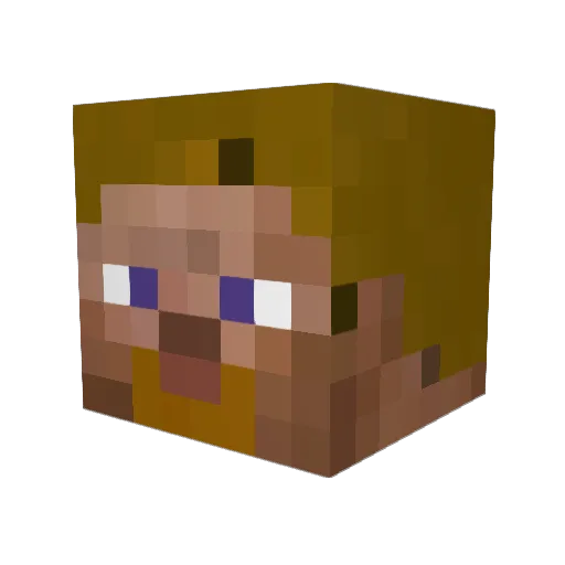 gs__ Minecraft avatar head, 3D render