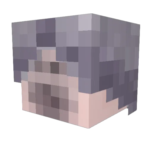 gsaice Minecraft avatar head, 3D render