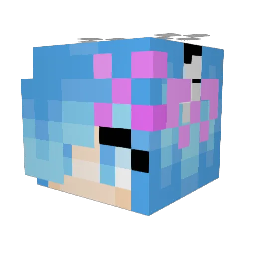gsamingmeme Minecraft avatar head, 3D render