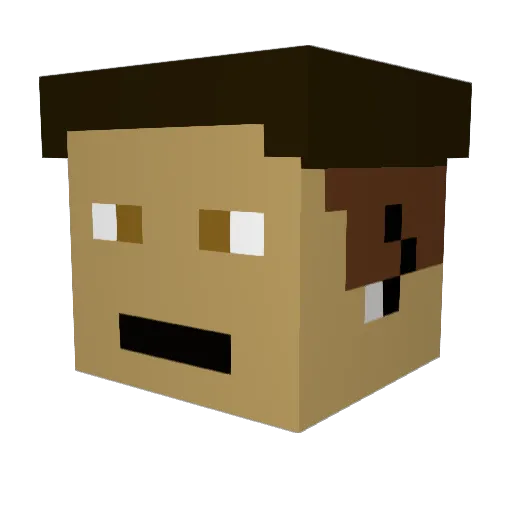 gsfmike Minecraft avatar head, 3D render