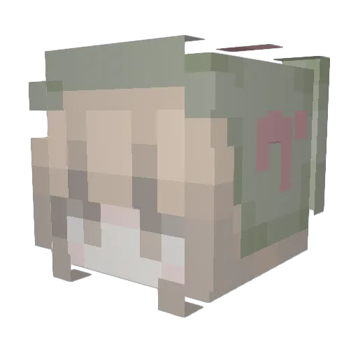 gslashm Minecraft avatar head, 3D render