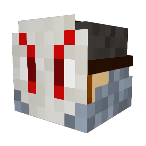 gsm_ Minecraft avatar head, 3D render