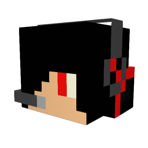 gsoline Minecraft avatar head, 3D render