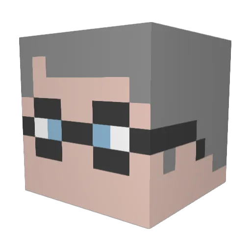 gstringthanos Minecraft avatar head, 3D render