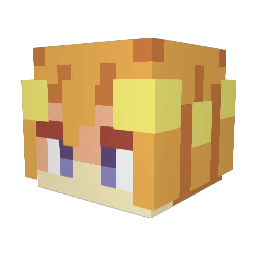 gt032 Minecraft avatar head, 3D render