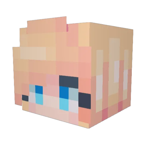 gt236 Minecraft avatar head, 3D render