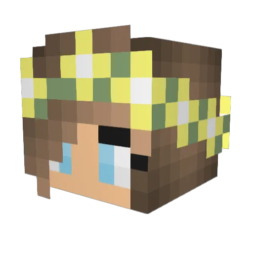 gto18 Minecraft avatar head, 3D render