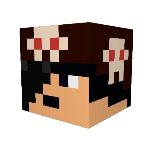 gtobias Minecraft avatar head, 3D render