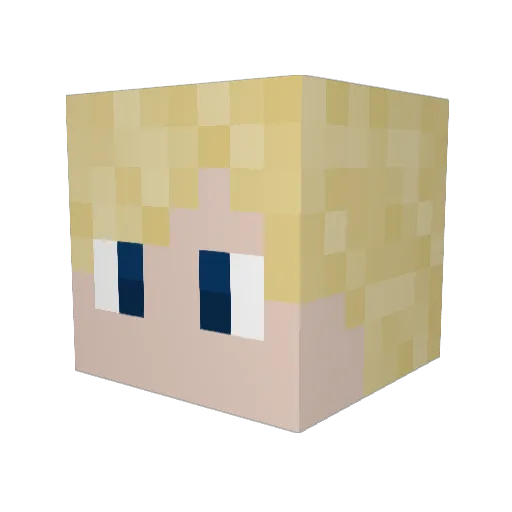 gtrby Minecraft avatar head, 3D render