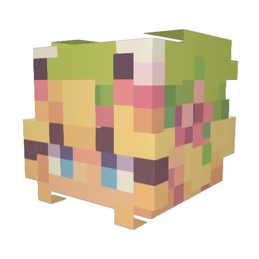 gtust Minecraft avatar head, 3D render