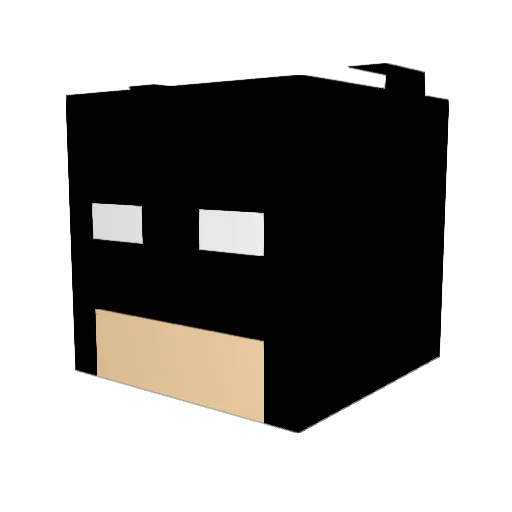 gtuzy Minecraft avatar head, 3D render