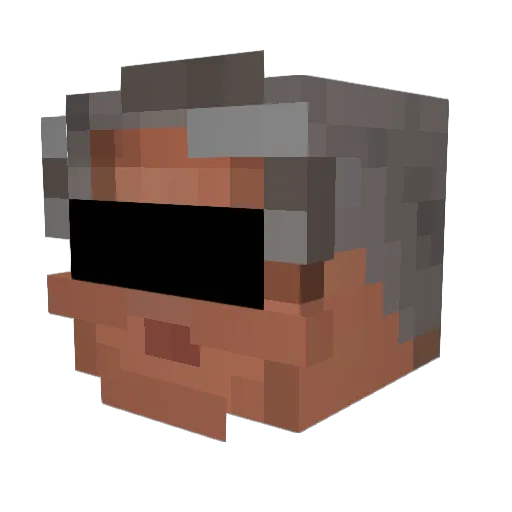 gtw0908 Minecraft avatar head, 3D render
