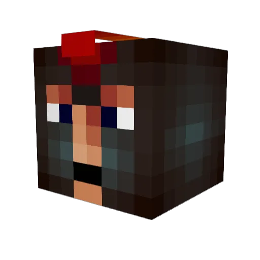 gtw Minecraft avatar head, 3D render